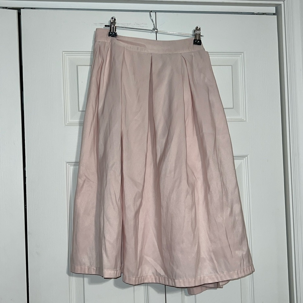 Pink midi skirt